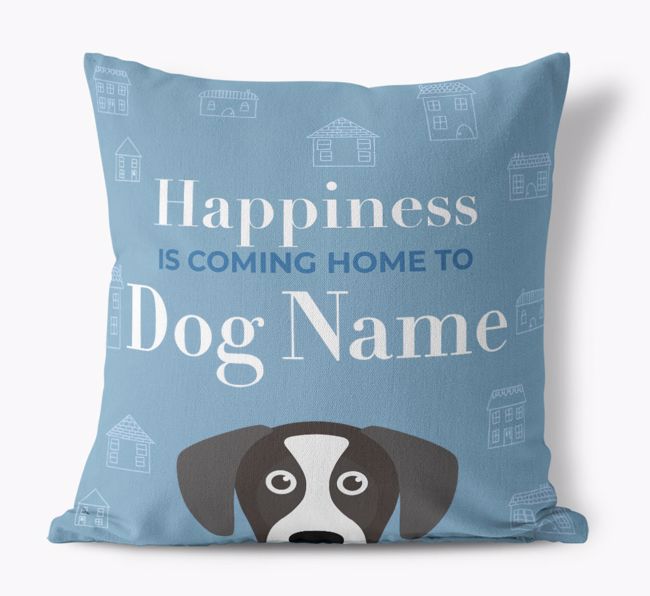 Happiness Is: Personalised {breedFullName} Canvas Cushion